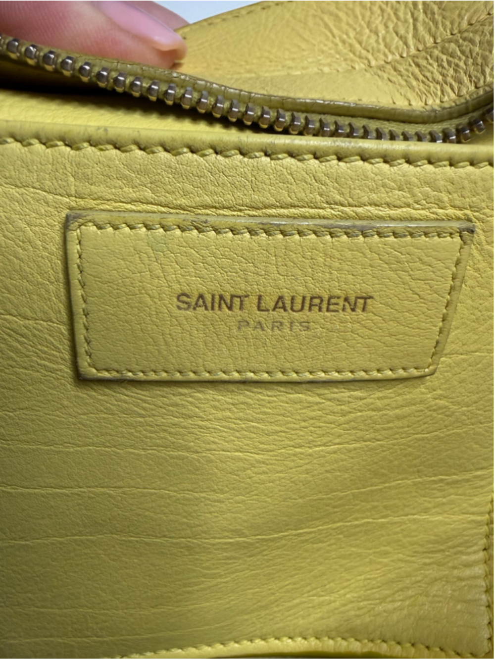 Women's Saint Laurent Satchel One Size Yellow - Picture 10 of 10